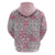 Mele Kalikimaka Hawaii Christmas Hoodie Akala Seamless Floral Motif - Polynesian Pride