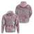 Mele Kalikimaka Hawaii Christmas Hoodie Akala Seamless Floral Motif - Polynesian Pride