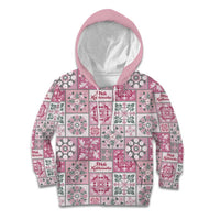 Mele Kalikimaka Hawaii Christmas Kid Hoodie Akala Seamless Floral Motif - Polynesian Pride