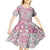 Mele Kalikimaka Hawaii Christmas Kid Short Sleeve Dress Akala Seamless Floral Motif - Polynesian Pride