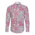Mele Kalikimaka Hawaii Christmas Long Sleeve Button Shirt Akala Seamless Floral Motif - Polynesian Pride