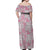 Mele Kalikimaka Hawaii Christmas Off Shoulder Maxi Dress Akala Seamless Floral Motif - Polynesian Pride