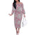 Mele Kalikimaka Hawaii Christmas Off The Shoulder Long Sleeve Dress Akala Seamless Floral Motif - Polynesian Pride