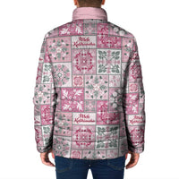 Mele Kalikimaka Hawaii Christmas Padded Jacket Akala Seamless Floral Motif - Polynesian Pride