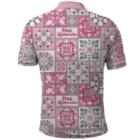 Mele Kalikimaka Hawaii Christmas Polo Shirt Akala Seamless Floral Motif - Polynesian Pride