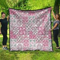 Mele Kalikimaka Hawaii Christmas Quilt Akala Seamless Floral Motif - Polynesian Pride