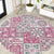 Mele Kalikimaka Hawaii Christmas Round Carpet Akala Seamless Floral Motif - Polynesian Pride
