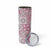 Mele Kalikimaka Hawaii Christmas Skinny Tumbler Akala Seamless Floral Motif - Polynesian Pride
