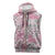 Mele Kalikimaka Hawaii Christmas Sleeveless Zip Hoodie Akala Seamless Floral Motif - Polynesian Pride