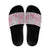 Mele Kalikimaka Hawaii Christmas Slide Sandals Akala Seamless Floral Motif - Polynesian Pride