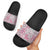 Mele Kalikimaka Hawaii Christmas Slide Sandals Akala Seamless Floral Motif - Polynesian Pride