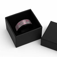 Mele Kalikimaka Hawaii Christmas Spinner Ring Akala Seamless Floral Motif - Polynesian Pride