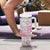 Mele Kalikimaka Hawaii Christmas Tumbler With Handle Akala Seamless Floral Motif - Polynesian Pride