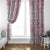 Mele Kalikimaka Hawaii Christmas Window Curtain Akala Seamless Floral Motif - Polynesian Pride
