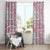 Mele Kalikimaka Hawaii Christmas Window Curtain Akala Seamless Floral Motif - Polynesian Pride