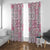 Mele Kalikimaka Hawaii Christmas Window Curtain Akala Seamless Floral Motif - Polynesian Pride