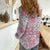 Mele Kalikimaka Hawaii Christmas Women Casual Shirt Akala Seamless Floral Motif - Polynesian Pride