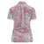 Mele Kalikimaka Hawaii Christmas Women Polo Shirt Akala Seamless Floral Motif - Polynesian Pride
