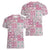 Mele Kalikimaka Hawaii Christmas Women V-Neck T-Shirt Akala Seamless Floral Motif - Polynesian Pride