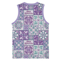 Mele Kalikimaka Hawaii Christmas Basketball Jersey Poni Seamless Floral Motif - Polynesian Pride