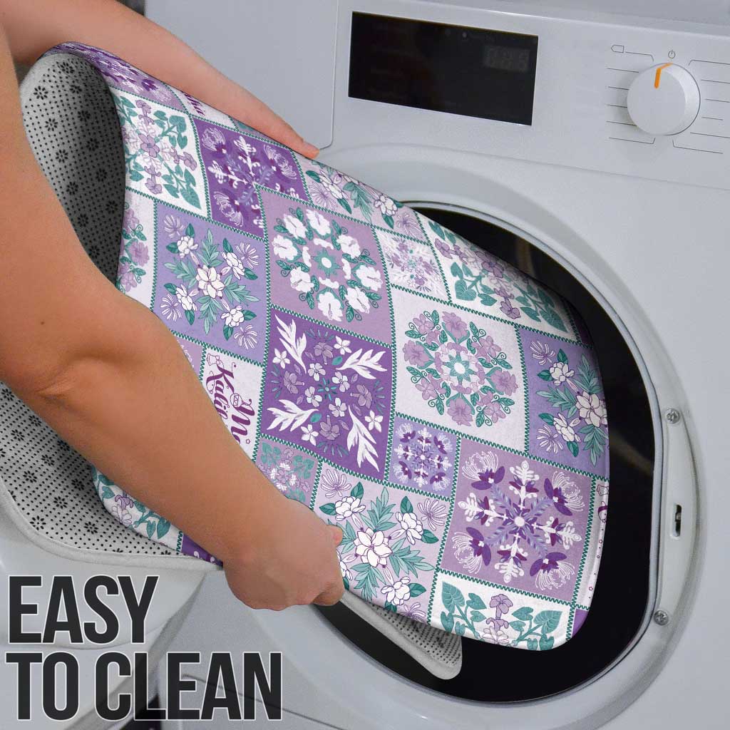 Mele Kalikimaka Hawaii Christmas Bathroom Set Poni Seamless Floral Motif - Polynesian Pride