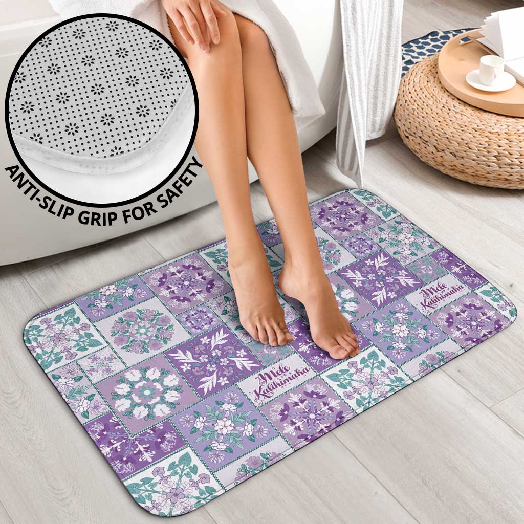 Mele Kalikimaka Hawaii Christmas Bathroom Set Poni Seamless Floral Motif - Polynesian Pride