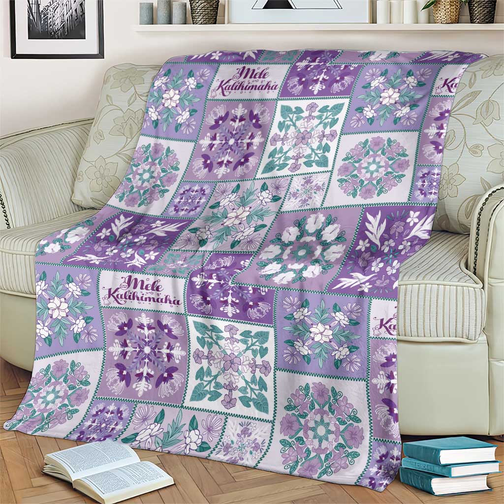 Mele Kalikimaka Hawaii Christmas Blanket Poni Seamless Floral Motif - Polynesian Pride