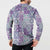Mele Kalikimaka Hawaii Christmas Button Sweatshirt Poni Seamless Floral Motif - Polynesian Pride