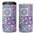 Mele Kalikimaka Hawaii Christmas 4 in 1 Can Cooler Tumbler Poni Seamless Floral Motif - Polynesian Pride