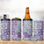 Mele Kalikimaka Hawaii Christmas 4 in 1 Can Cooler Tumbler Poni Seamless Floral Motif - Polynesian Pride