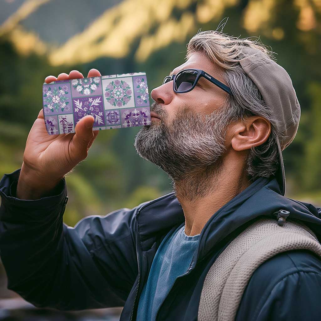 Mele Kalikimaka Hawaii Christmas 4 in 1 Can Cooler Tumbler Poni Seamless Floral Motif - Polynesian Pride