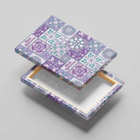 Mele Kalikimaka Hawaii Christmas Canvas Wall Art Poni Seamless Floral Motif - Polynesian Pride