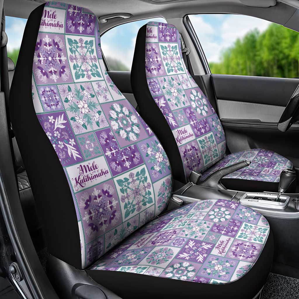 Mele Kalikimaka Hawaii Christmas Car Seat Cover Poni Seamless Floral Motif - Polynesian Pride