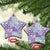 Mele Kalikimaka Hawaii Christmas Ceramic Ornament Poni Seamless Floral Motif - Polynesian Pride