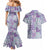 Mele Kalikimaka Hawaii Christmas Couples Matching Mermaid Dress and Hawaiian Shirt Poni Seamless Floral Motif - Polynesian Pride