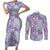 Mele Kalikimaka Hawaii Christmas Couples Matching Short Sleeve Bodycon Dress and Long Sleeve Button Shirt Poni Seamless Floral Motif - Polynesian Pride