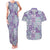 Mele Kalikimaka Hawaii Christmas Couples Matching Tank Maxi Dress and Hawaiian Shirt Poni Seamless Floral Motif - Polynesian Pride