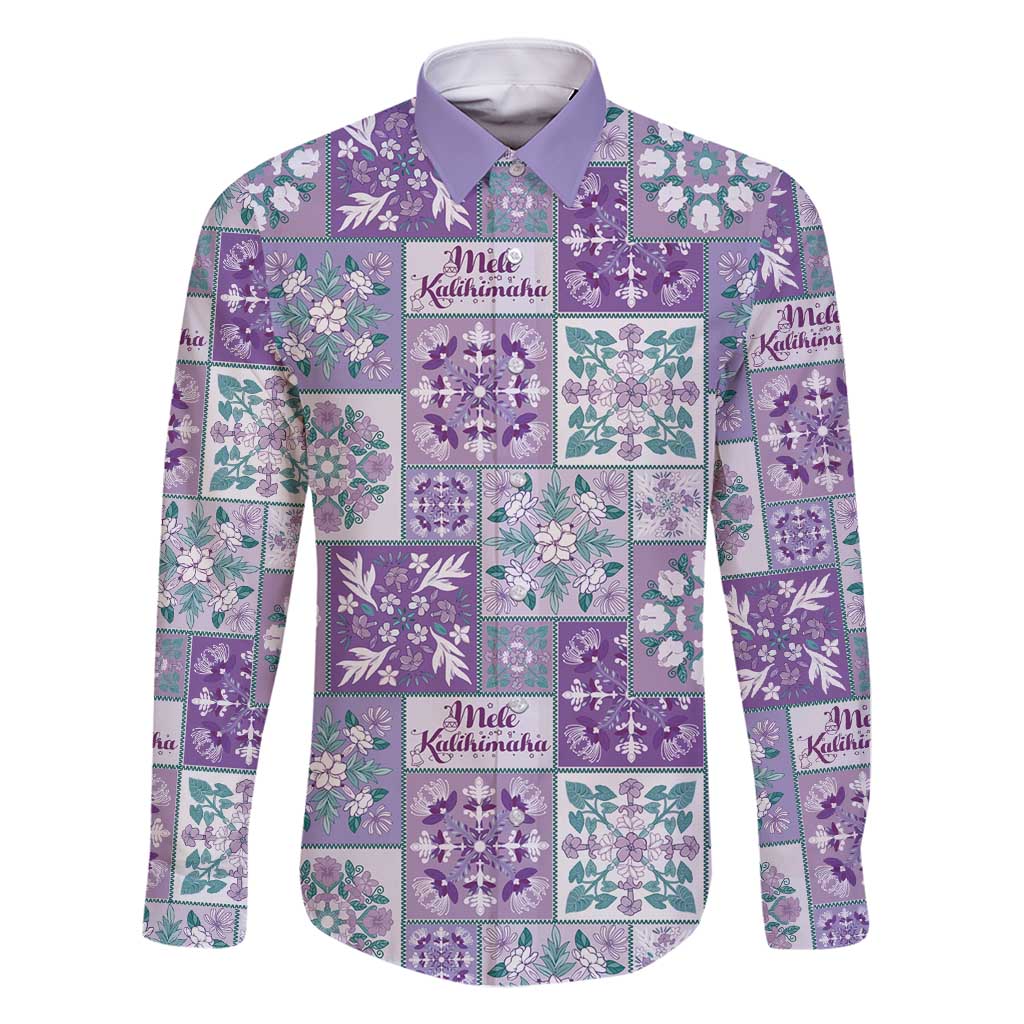 Mele Kalikimaka Hawaii Christmas Family Matching Long Sleeve Bodycon Dress and Hawaiian Shirt Poni Seamless Floral Motif - Polynesian Pride