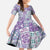 Mele Kalikimaka Hawaii Christmas Family Matching Short Sleeve Bodycon Dress and Hawaiian Shirt Poni Seamless Floral Motif - Polynesian Pride