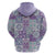 Mele Kalikimaka Hawaii Christmas Hoodie Poni Seamless Floral Motif - Polynesian Pride