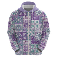 Mele Kalikimaka Hawaii Christmas Hoodie Poni Seamless Floral Motif - Polynesian Pride