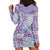 Mele Kalikimaka Hawaii Christmas Hoodie Dress Poni Seamless Floral Motif - Polynesian Pride