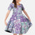 Mele Kalikimaka Hawaii Christmas Kid Short Sleeve Dress Poni Seamless Floral Motif - Polynesian Pride