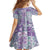 Mele Kalikimaka Hawaii Christmas Kid Short Sleeve Dress Poni Seamless Floral Motif - Polynesian Pride