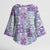 Mele Kalikimaka Hawaii Christmas Kimono Sleeve Blouse Poni Seamless Floral Motif - Polynesian Pride