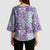 Mele Kalikimaka Hawaii Christmas Kimono Sleeve Blouse Poni Seamless Floral Motif - Polynesian Pride