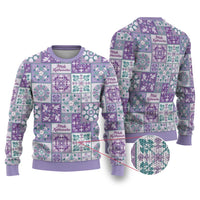 Mele Kalikimaka Hawaii Christmas Ugly Christmas Sweater Poni Seamless Floral Motif - Polynesian Pride