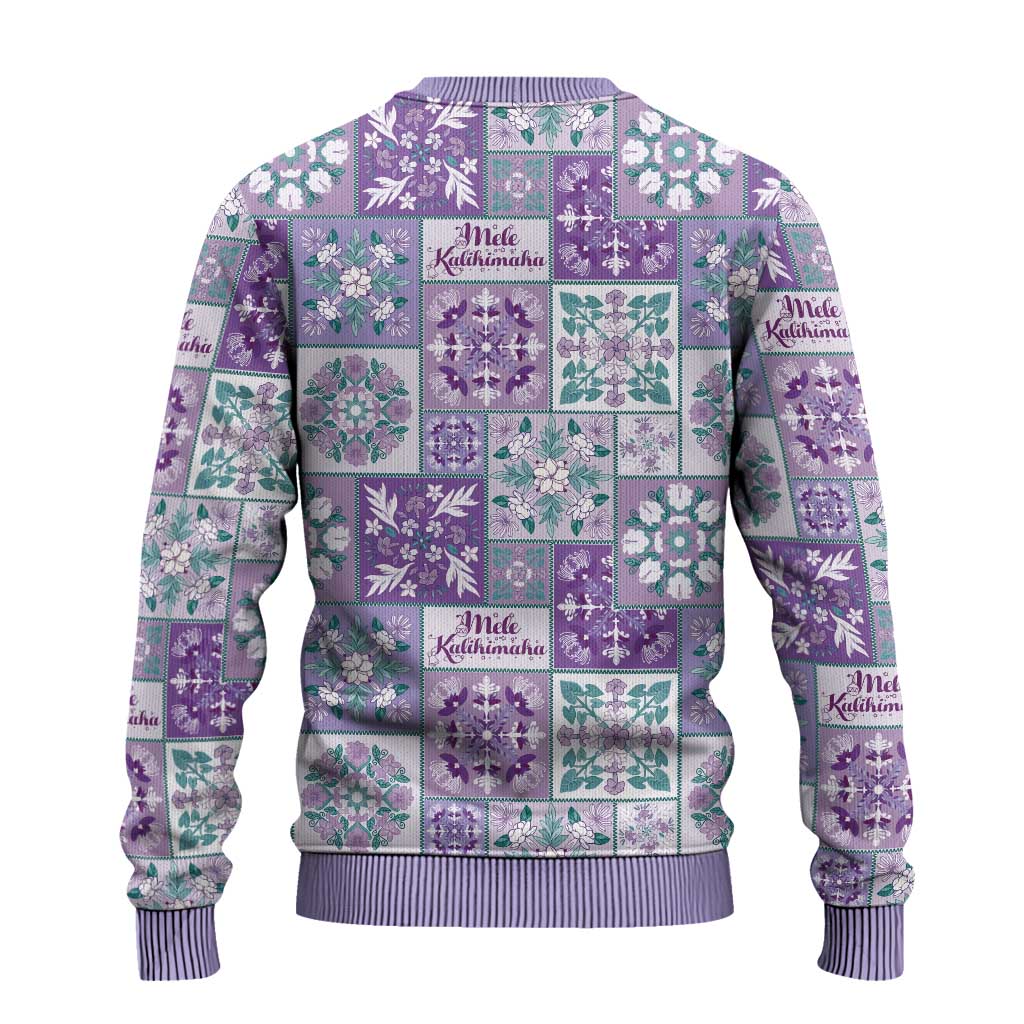 Mele Kalikimaka Hawaii Christmas Ugly Christmas Sweater Poni Seamless Floral Motif - Polynesian Pride