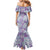 Mele Kalikimaka Hawaii Christmas Mermaid Dress Poni Seamless Floral Motif - Polynesian Pride