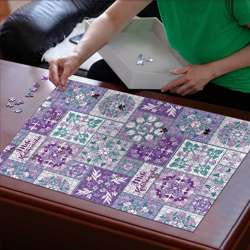 Mele Kalikimaka Hawaii Christmas Puzzle Poni Seamless Floral Motif - Polynesian Pride